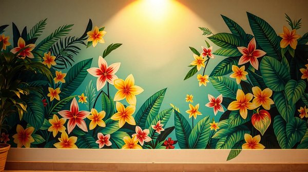 Inspiration pour un papier peint tropical et immersif