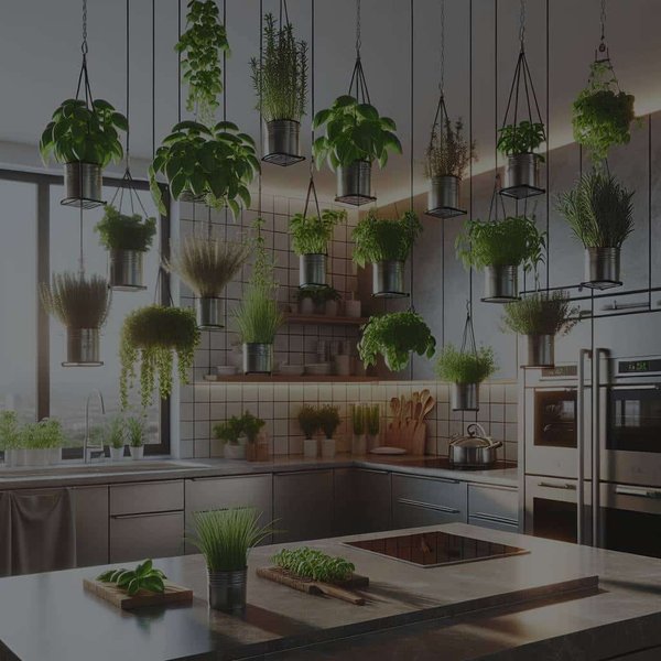 Comment créer un jardin de fines herbes suspendu dans une cuisine urbaine ?